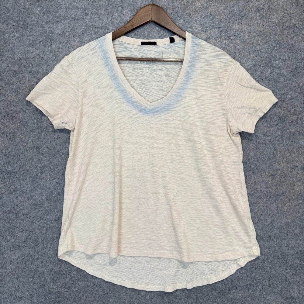 ATM Anthony Thomas Melilo T Shirt Women XS / Small Sheer Slub Jersey Relaxed Tee